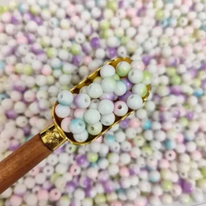 مهره رنگی دایره آبرنگی سایز 8میل (100گرم)
