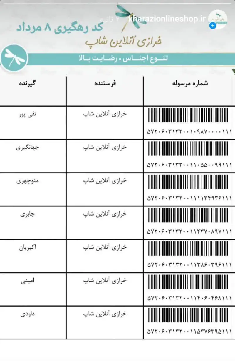 کد رهگیری