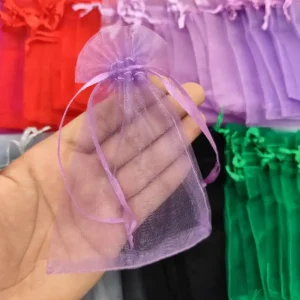 کیسه حریر بنفش 8*12سانت (50عددی)
