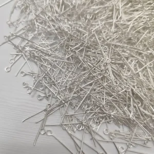 میخ ته گرد نقره ای روشن 2.4سانت