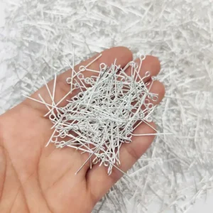 میخ ته گرد نقره ای روشن 2.4سانت