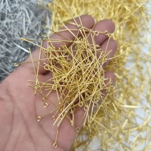 میخ ته گرد طلایی 4سانت