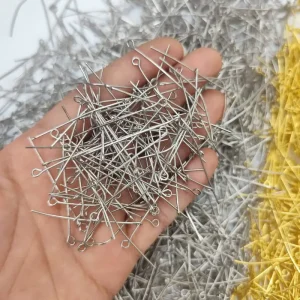 میخ ته گرد نقره ای 4سانت