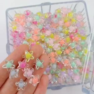 مهره رنگی شفاف ستاره