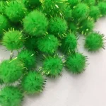 پوم پوم زری دار سبز