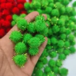 پوم پوم زری دار سبز