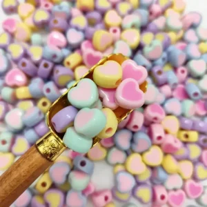 مهره رنگی قلب مینیمال کوچک (20گرم)