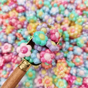 مهره رنگی گل مینیمال شاینی(20گرم)