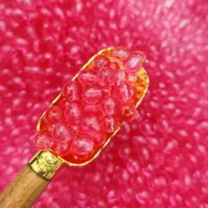 مهره رنگی شفاف 8میل ایرانی سرخابی (100گرم)(عمده و جزئی)