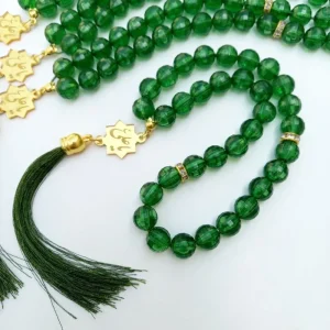 تسبیح سبز یاعلی با مهره کامپیوتری(1عددی)