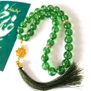 تسبیح سبز یاعلی بامهره ساده(1 عددی)