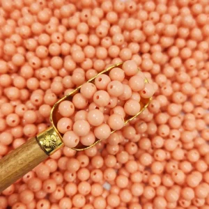 مهره رنگی ایرانی گلبهی پررنگ سایز 8میل(100گرمی)