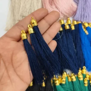 منگوله سر تسبیح سورمه ای کد 6(10عددی)