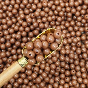 مهره رنگی ایرانی قهوه ای  سایز10میل(100گرمی)