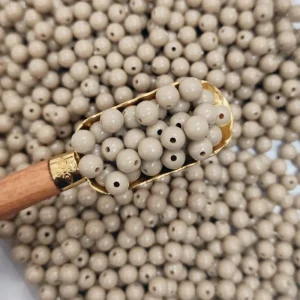 مهره رنگی ایرانی رنگ خاکی سایز 8میل(100گرمی)