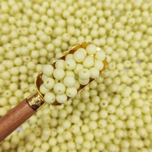 مهره رنگی ایرانی لیمویی سایز 8میل(100گرمی)