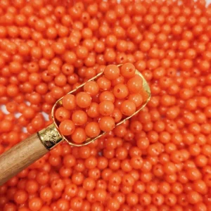 مهره رنگی ایرانی نارنجی سایز 8میل(100گرمی)
