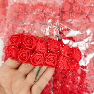 گل فومی توردار قرمز (بسته ۱۴۴ عددی)