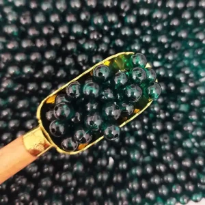 مهره رنگی ایرانی شفاف سبز کله غازی سایز 8میل(100گرمی)