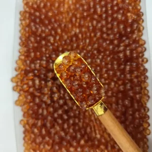 مهره رنگی ایرانی شفاف عسلی سایز 8میل(100گرمی)