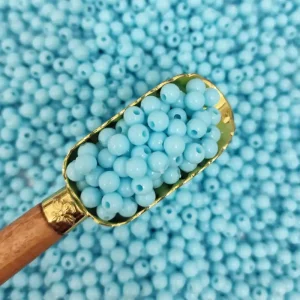 مهره رنگی دایره ایرانی رنگ آبی آسمانی 6میل(100گرم)