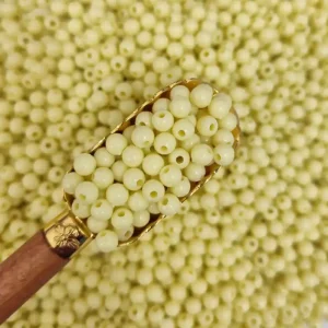 مهره رنگی دایره ایرانی رنگ لیمویی 6میل(100گرم)