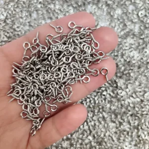 پیچ عصایی نقره ای 8میل (100عددی)