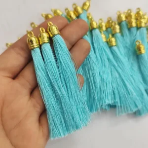 منگوله سر تسبیح آبی روشن کد19 (50عددی)