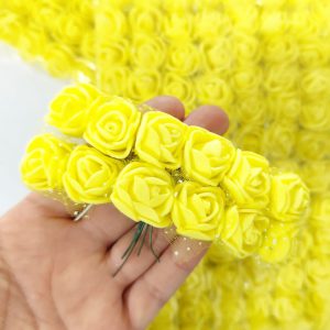 گل فومی توردار زرد (بسته ۱۴۴ عددی)