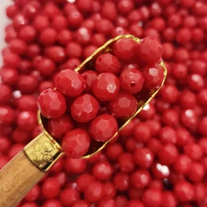 مهره رنگی ایرانی قرمز زنبوری سایز 10میل(100گرمی)