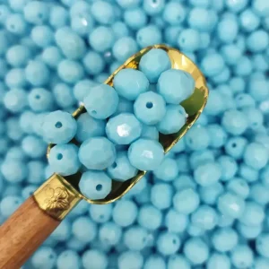 مهره رنگی ایرانی آبی روشن زنبوری سایز 10میل(100گرمی)
