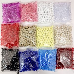پک مهره رنگی ایرانی چندوجهی 10میل 1200گرمی(12رنگ هر رنگ 100گرم)